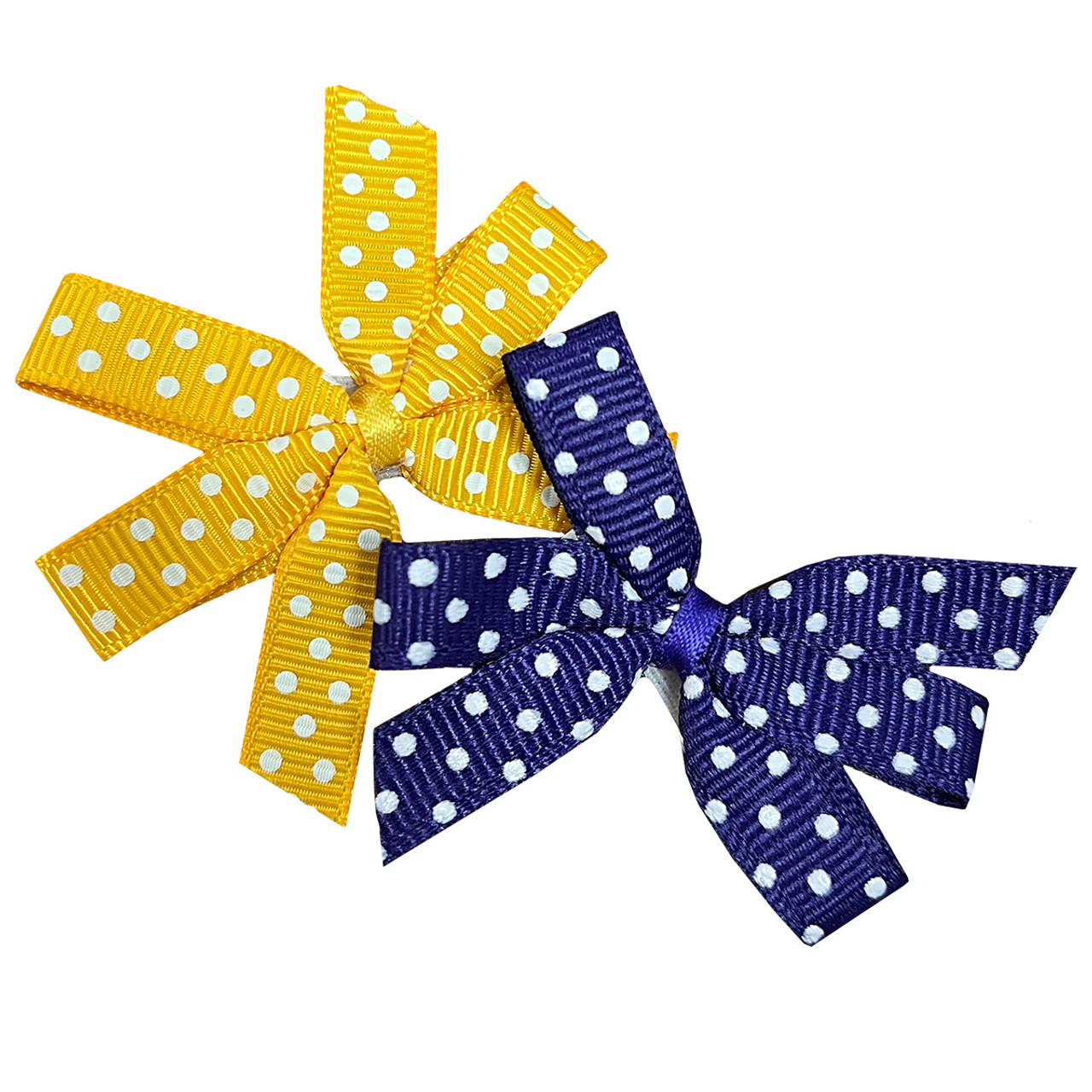 Purple and Gold Bows with Polka Dots - University Book Exchange